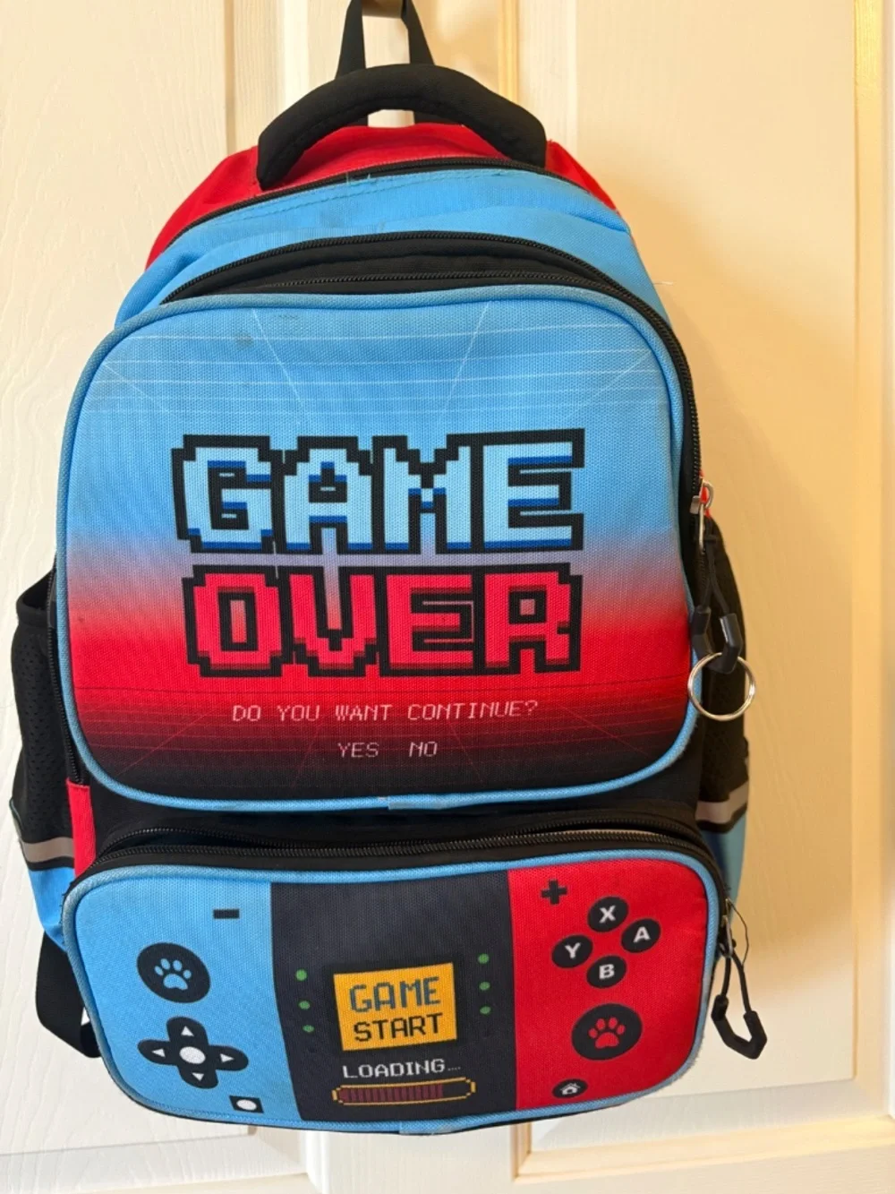 Game Over gamer backpack and lunchbox